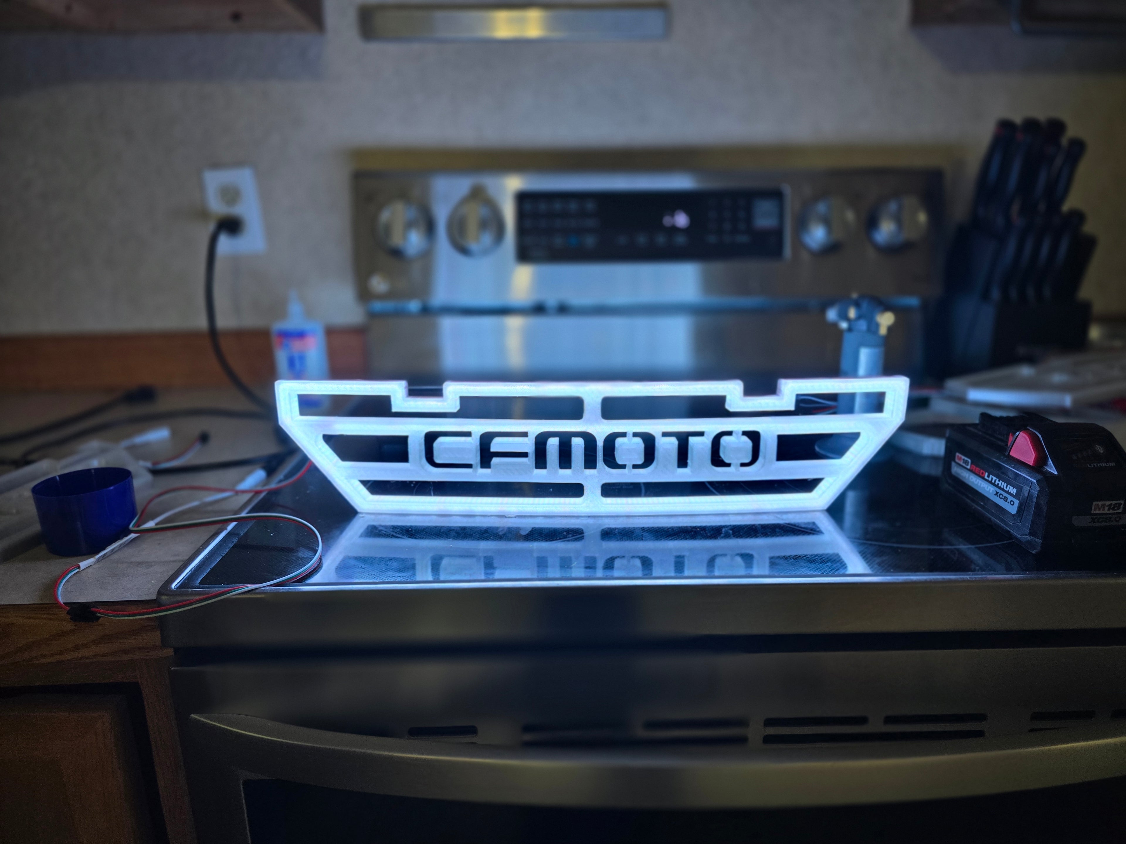 CF Moto 1000/xl Led Grill overlay